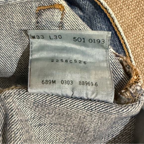 Vintage 1993 Levi's 501 Jeans W33 L30 - Picture 7 of 7